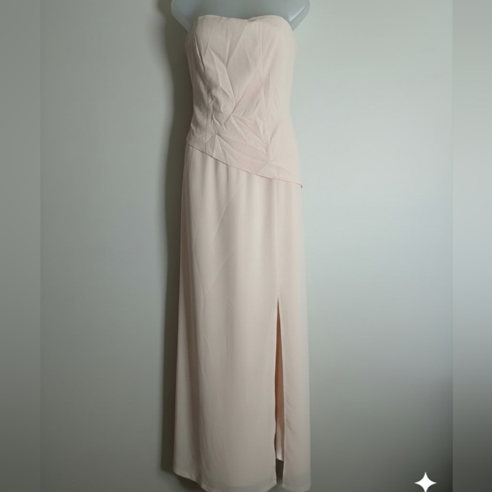 Strapless Blush Pink Evening Gown Size 2